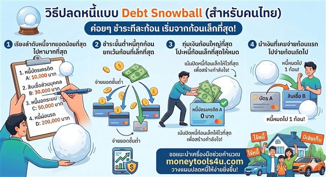วิธีปลดหนี้แบบ Debt Snowball สำหรับคนไทย